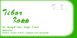 tibor kopp business card